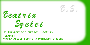 beatrix szelei business card